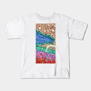 Macrophage engulfing bacterium, artwork (P276/0203) Kids T-Shirt